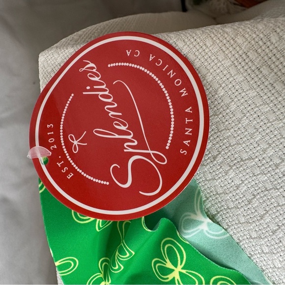 Green Patterned Thong Panties by Splendies Size 1X NWT - Picture 3 of 7